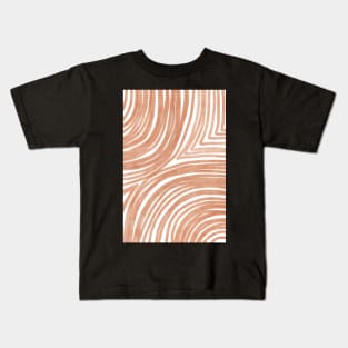 Abstract warm line art Kids T-Shirt